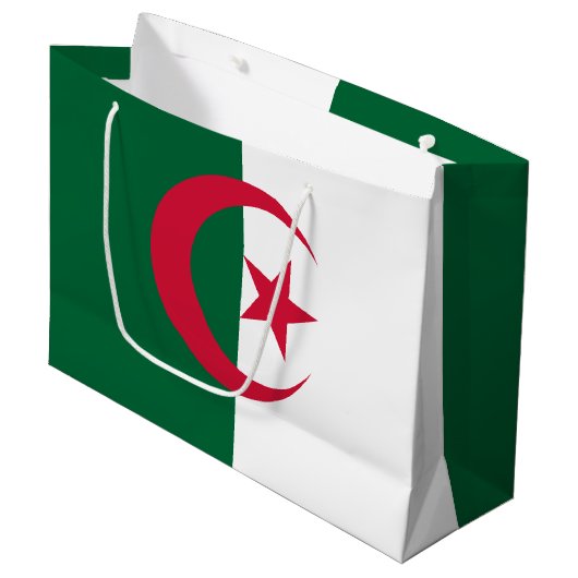 Patriottische Algerijnse vlag Groot Cadeauzakje (Voorkant Gekanteld)