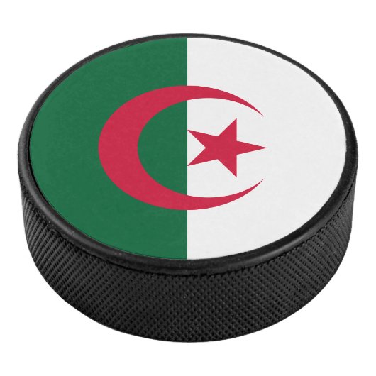 Patriottische Algerijnse vlag Hockey Puck (3/4)