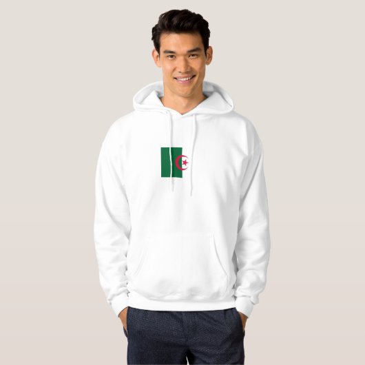 Patriottische Algerijnse vlag Hoodie (Voorkant volledig)