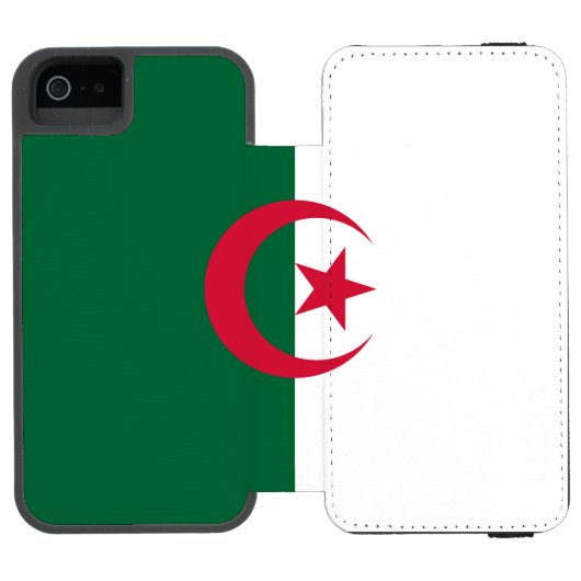 Patriottische Algerijnse vlag Incipio iPhone Portemonnee Hoesje (Agenda Open)