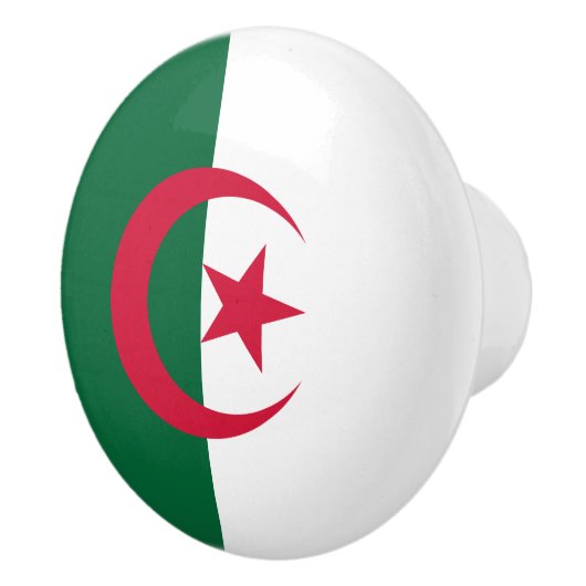 Patriottische Algerijnse vlag Keramische Knop (Rechts)