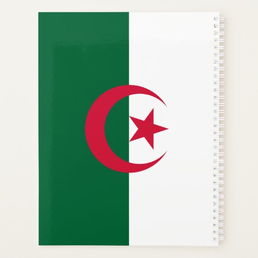 Patriottische Algerijnse vlag Planner (Achterkant)