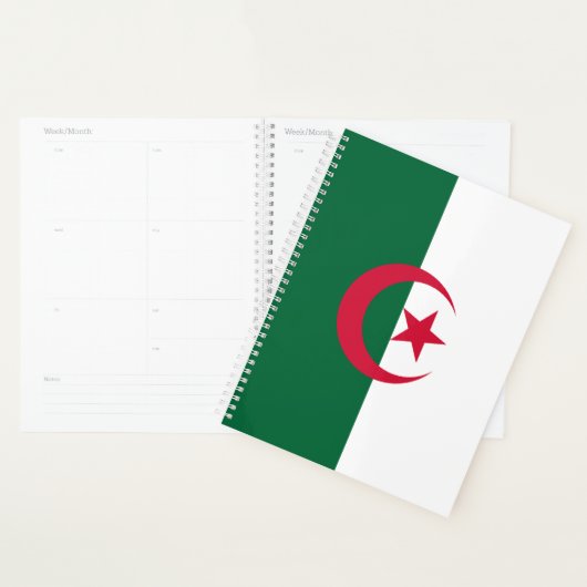 Patriottische Algerijnse vlag Planner (Display)