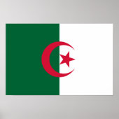 Patriottische Algerijnse vlag Poster (Voorkant)