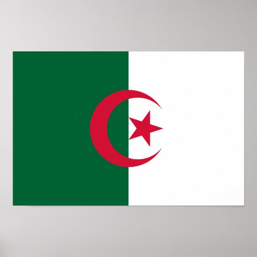 Patriottische Algerijnse vlag Poster (Voorkant)