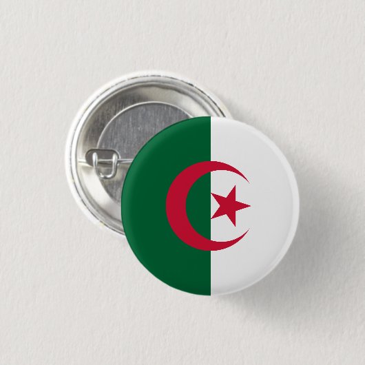 Patriottische Algerijnse vlag Ronde Button 3,2 Cm (Voorkant /achterkant)