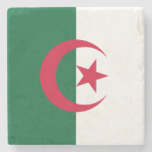 Patriottische Algerijnse vlag Stenen Onderzetter (Voorkant)