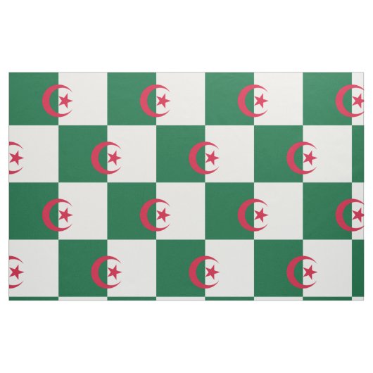 Patriottische Algerijnse vlag Stof (Fat Quarter)