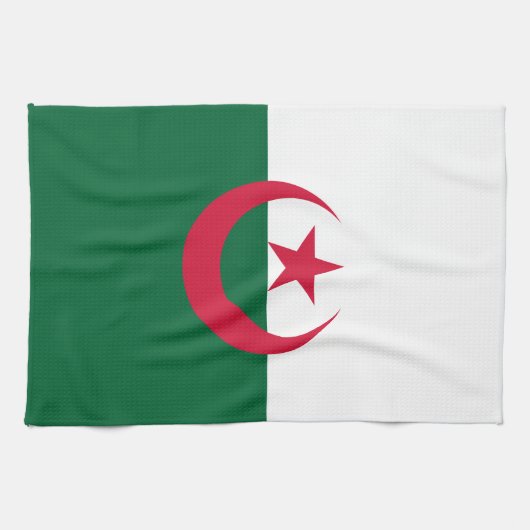 Patriottische Algerijnse vlag Theedoek (Horizontaal)