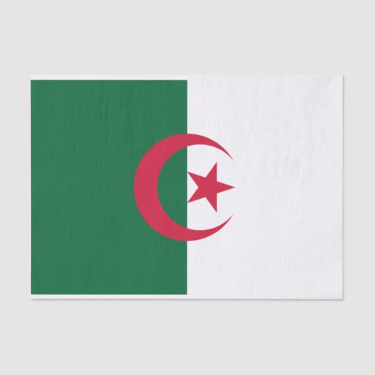 Patriottische Algerijnse vlag Tissuepapier (Voorkant)