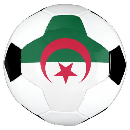 Patriottische Algerijnse vlag Voetbal (Gedraaid)