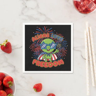 Patriottische Alien 4 juli vuurwerk Servet