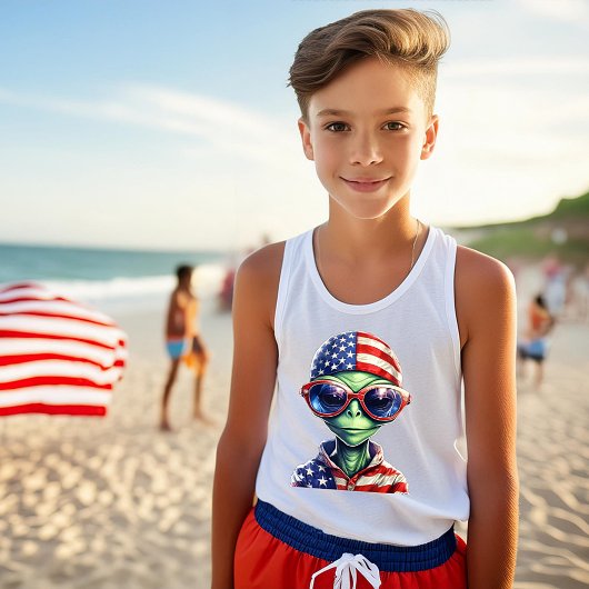 Patriottische Alien zijnde T-shirt