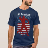 Patriottische All-American Baseball  verhit T-shirt (Voorkant)