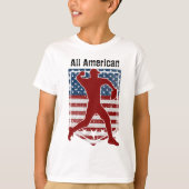 Patriottische All-American Baseball  verhit T-shirt (Voorkant)