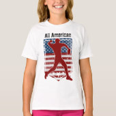 Patriottische All-American Baseball verhit T-shirt (Voorkant)