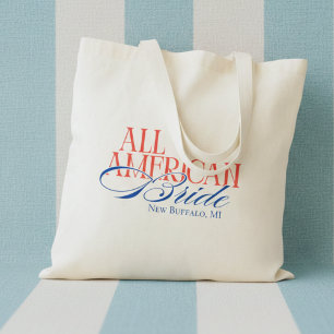 Patriottische All American Bruid Bachelorette Tote Bag