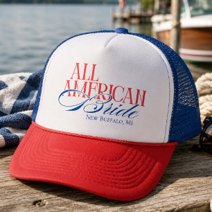 Patriottische All American Bruid Bachelorette Trucker Pet
