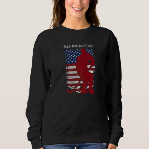 Patriottische All American Hockey Vintage Vervuild Trui