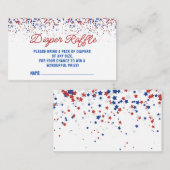 Patriottische All American Stars Luier Raffle Game Informatiekaartje (Voorkant / Achterkant)