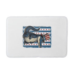 Patriottische Alligator Vintage Gravure Shirt Ontw Badmat