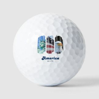 Patriottische Amerika Opgericht 1776 Golfballen