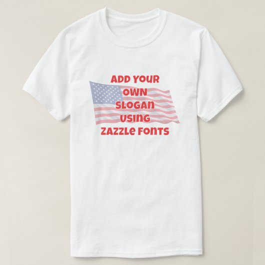 Patriottische Amerikaan (2a) T-shirt (Design voorkant)