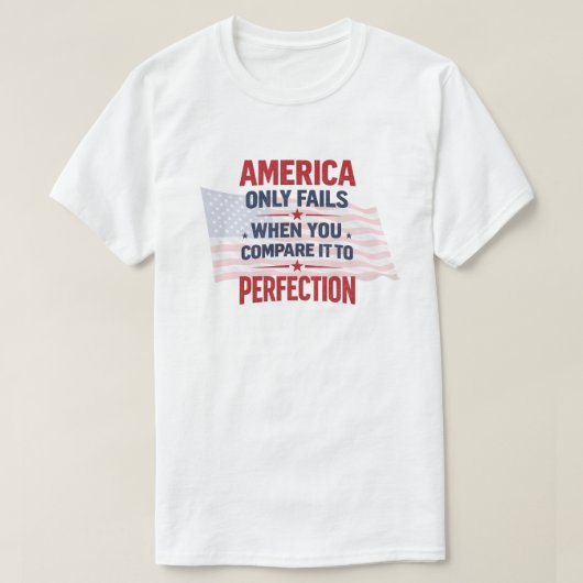 Patriottische Amerikaan (7b) T-shirt (Design voorkant)
