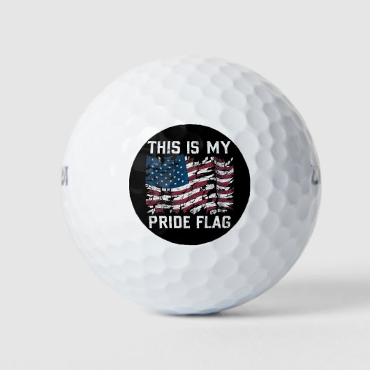 Patriottische Amerikaan Dit is mijn Pride Vlag USA Golfballen (Voorkant)
