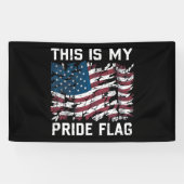 Patriottische Amerikaan Dit is mijn Pride Vlag USA Spandoek (Horizontaal)