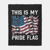 Patriottische Amerikaan Dit is mijn Pride-vlag VS Fleece Deken (Voorkant)