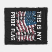 Patriottische Amerikaan Dit is mijn Pride-vlag VS Fleece Deken (Voorkant (Horizontaal))