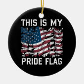 Patriottische Amerikaan Dit is mijn Pride-vlag VS Keramisch Ornament (Voorkant)