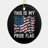 Patriottische Amerikaan Dit is mijn Pride-vlag VS Keramisch Ornament (Links)