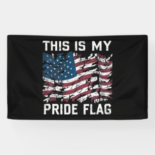 Patriottische Amerikaan Dit is mijn Pride-vlag VS Spandoek