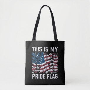 Patriottische Amerikaan Dit is mijn Pride-vlag VS Tote Bag