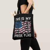 Patriottische Amerikaan Dit is mijn Pride-vlag VS Tote Bag (Dichtbij)