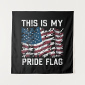 Patriottische Amerikaan Dit is mijn Pride-vlag VS Wandkleed (Voorkant)