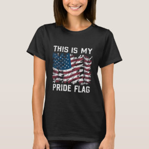 Patriottische Amerikaan Dit is mijn trots vlag VS T-shirt