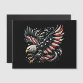 Patriottische Amerikaan Met Adelaar En Vlag Van De (Voorkant / Achterkant)