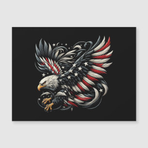 Patriottische Amerikaan Met Adelaar En Vlag Van De