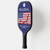 Patriottische Amerikaan OVERDENKT DE DINK NIET Pickleball Paddle (Links)
