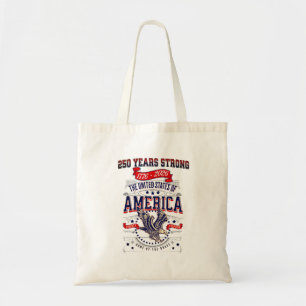 Patriottische Amerikaanse 250 Jaar Jubileum Tote Bag
