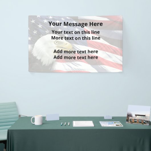 Patriottische Amerikaanse aangepaste berichtbanner Spandoek (Beurs)