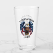 Patriottische Amerikaanse Adelaar 250 Jaar 1776-20 Glas (Achterkant)