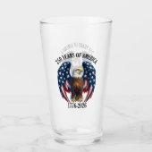 Patriottische Amerikaanse Adelaar 250 Jaar 1776-20 Glas (Voorkant)