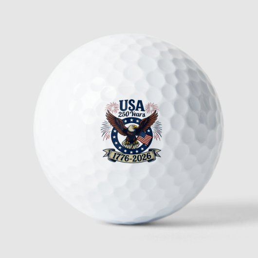 Patriottische Amerikaanse Adelaar 250 Jaar 1776-20 Golfballen (Voorkant)