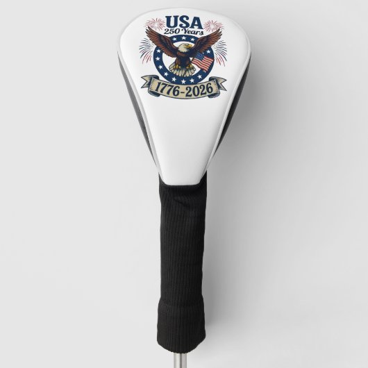 Patriottische Amerikaanse Adelaar 250 Jaar 1776-20 Golfheadcover (Voorkant)