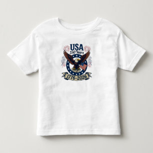 Patriottische Amerikaanse Adelaar 250 Jaar 1776-20 Kinder Shirts