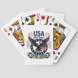 Patriottische Amerikaanse Adelaar 250 Jaar 1776-20 Pokerkaarten